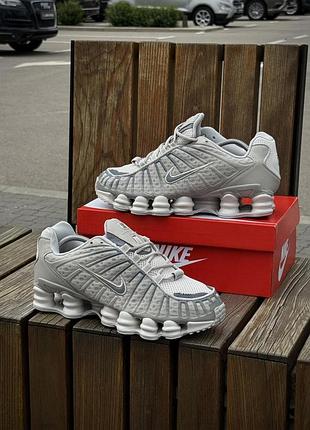 Кроссовки nike shox tl найк шокс тл летние светлые из сетчатого материала для мужчин