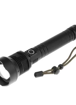 Светодиодный фонарик bl- x92-p70 / 2шт. 18650 / зарядка type-c / черный