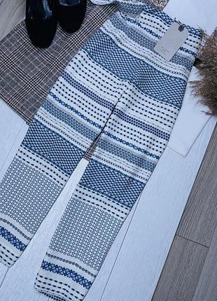Нові літні брюки zara 9 10 років 140 тонкі штани на дівчинку брюки прямі зара