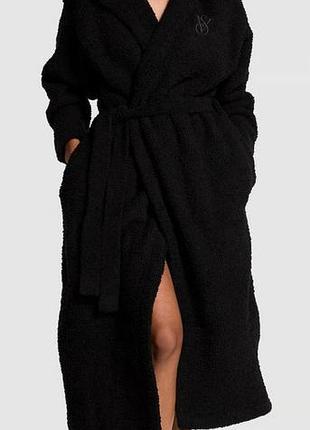 Плюшевий халат victoria's secret chenille hooded long robe