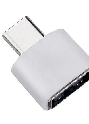 Otg перехідник usb type c 3.0 для карти пам'яті / білий