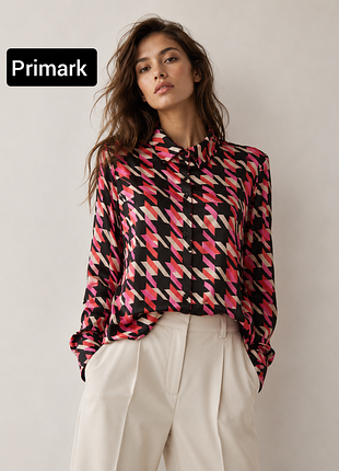 Сорочка жіноча атласна в принт від бренду primark s