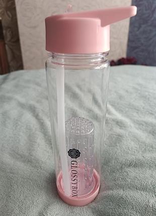 Розовая бутылка для воды от glossybox