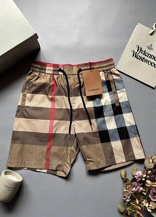 Шорты burberry мужские брендовые летние повседневные шорты барбери (s-xl) бежевий
