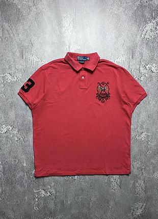 90x vintage винтажная футболка поло polo ralph lauren #3 поло ральф лаурен big pony chief keef чиф киф size xl размер хл
