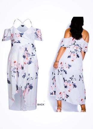 Шифонова сукня city chic trendy plus size cold-shoulder maxi dress, p. 24