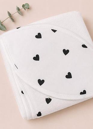 Полотенце-уголок детский baby comfort сердечки 75*75 см