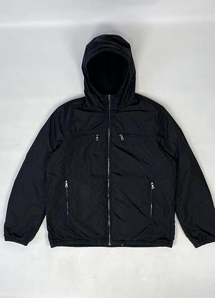 Двостороння нейлонова куртка prada nylon black jacket vintage sga797 оригінал чорна чоловіча розмір 56 / xl - xxl