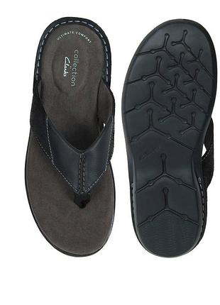 Кожаные мужские шлепанцы вьетнамки clarks,42p(26cm)