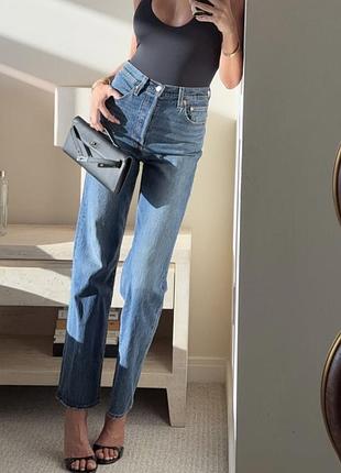 Zara шикарные джинсы, прямые, xs, s, 32-34 р, синие, high rise slim, высокая талия, высокая посадка, завышенная талия, новые