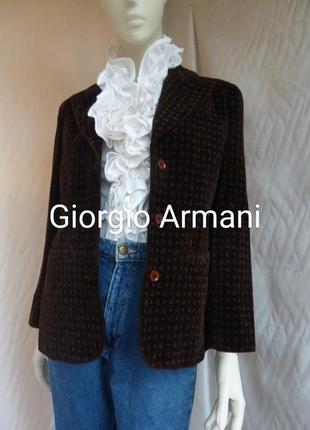 Giorgio armani. италия. роскошный благородный велюровый пиджак.3 фото