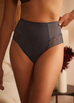Мереживні чорні трусики b by ted baker висока посадка xxs-xs черные трусики кружевные на высокой посадке