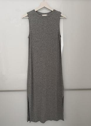 Платье в рубчик h&m