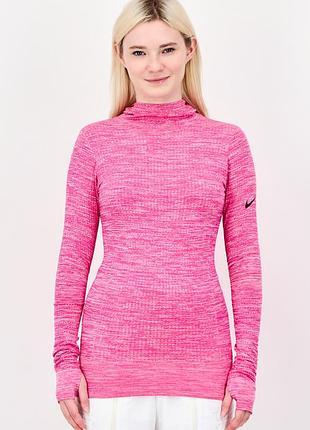 Жіноча худі nike pro hyperwarm limitless кольору fireberry heather/hot pink/white