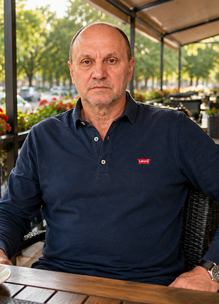 Levi's поло з довгим рукавом, темно-синє, standard fit