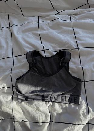 Спортивний топ h&m active сірий