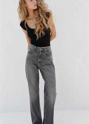 Стильные джинсы от zara цвет графит.