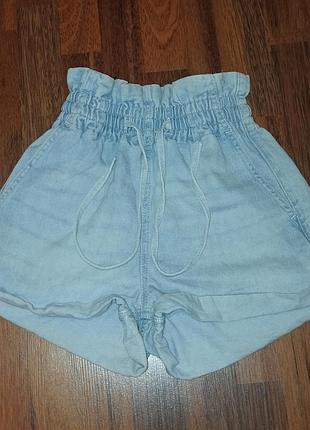 Шорти жіночі літні denim bershka xs блакитні