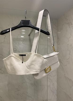 Дизайнерский топ майка резинка в рубчик alexander wang вискоза