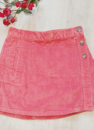 Вельветова спідниця на запах