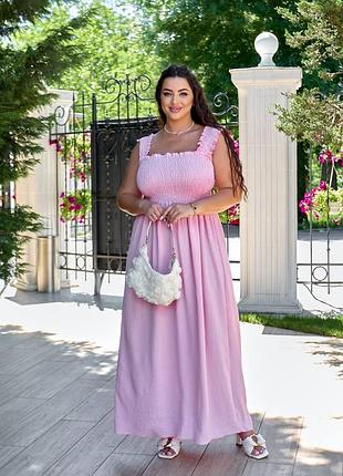 Летний женский сарафан, длинный сарафан с открытыми плечами