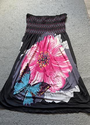 Жіноча сукня великий розмір xl-xxl з принтом dodo