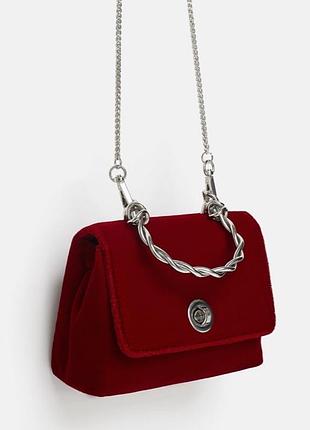 Велюрова сумка zara