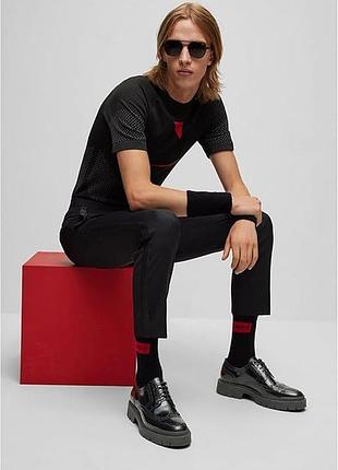 Чоловічі шкіряні туфлі броги hugo boss denzel leather shoes - 42