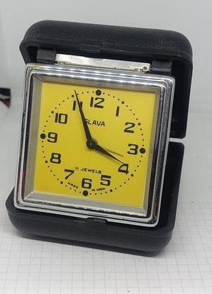 Дорожній годинник прапор. ссер. 11 каменів на ходу.