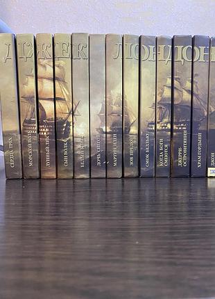 Колекція книг джека лондона в кількості 13 шт, стан ідеальний.видавництво книжковий клуб, російською мовою