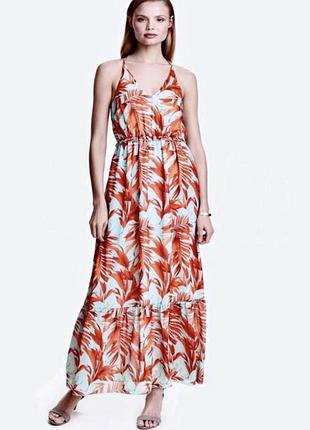 Довгий шифоновий сарафан h&m