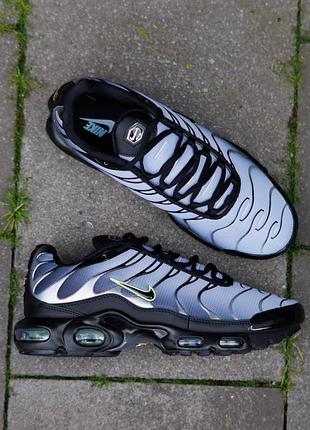 Р.41-46 кроссовки nike air max plus tn black grey green nk370