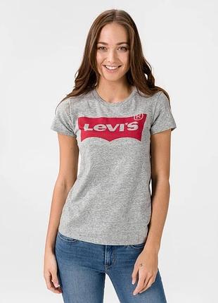 Футболка levi's сіра, розмір l, 100% котон, стан нової