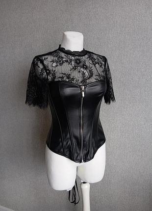 🖤✨шикарна прозора мереживна блузка h&m✨🖤 готичний стиль🖤