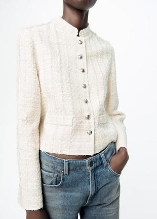 Новийякісний твідовий блейзер zara, zw collection розмір хс