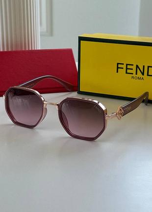 Окуляри сонцезахисні жіночі fendi оправа: металева лінзи: полікарбонат захист: uv400 серветка мішечок коробочка на літо темні стильні модні