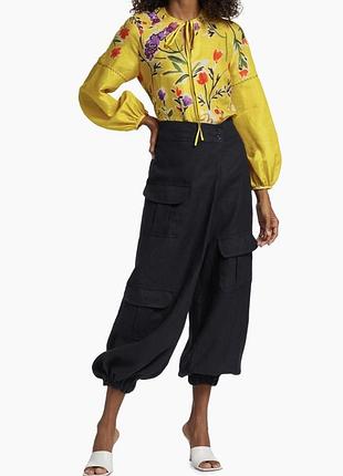 Silvia tcherassi  brandon cargo linen pants l size