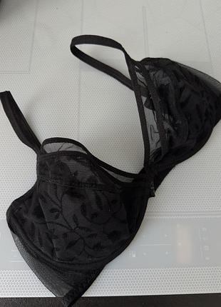 Wonderbra 85c, wonderbra чорний бюстик з напиленням оксамит