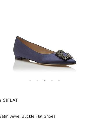 Manolo blahnik  балетки hangisiflat із кристалами