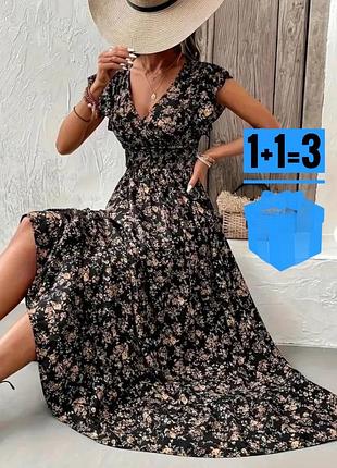 🥰 довга сукня в квітковий принт shein 5xl