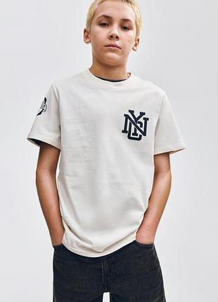 Бавовняна футболка з принтом h&m 9745, 9746