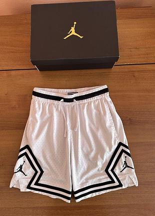Шорти jordan dri-fit air diamond white nike big swoosh dh9075-100