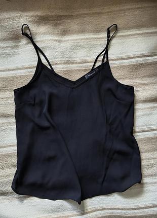 Базовый черный топ на тонких бретельках primark