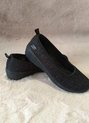Балетки skechers 36 р., устілка 23,5 см, чорний, ідеальний стан