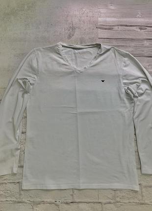 Подростковый лонгслив белый armani