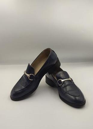 ⚡ marc o'polo horsebit leather loafers 'navy blue' — витончені преміальні жіночі лофери в класичному європейському стилі 37 розмір