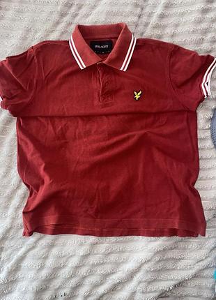 Футболка поло lyle & scott,червона