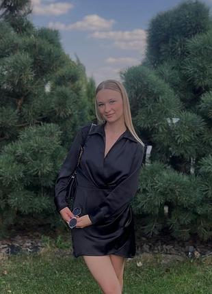 Плаття zara s/m атласна