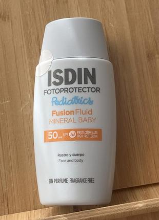 Isdin fotoprotector pediatrics fusion fluid mineral baby сонцезахисний флюїд із spf 50