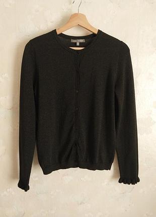 Кардиган женский laura ashley u912 m 46р., черный, с блеском